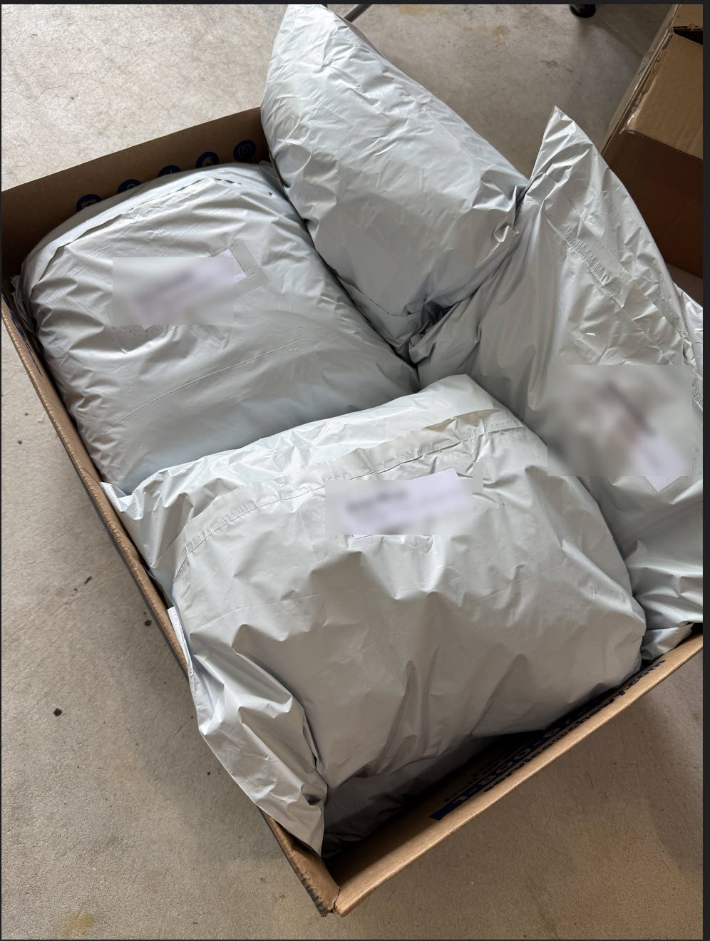 Labeled packages ready to go out